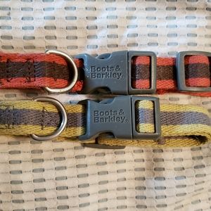 2 small dog collars and 1 leash 6 ft